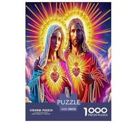 Jésus - Religion Puzzles 1000 Pieces Cadeau Unique Espoir et Amour Jeu Éducatif Défi Jouet À De Qualité Supérieure Peinture Art pour Adultes Enfants 38x26cm/1000pcs