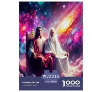 Jésus - Religion Puzzles 1000 Pièces Cadeau Unique Espoir et Amour Jeu Éducatif Défi Jouet À De Qualité Supérieure Peinture Art pour Adultes Et Enfants À Partir De 12 Ans 38x26cm/1000pcs