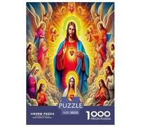 Jésus - Religion Puzzles 1000 Pièces Cadeau Unique Espoir et Amour Jeu Éducatif Défi Jouet À De Qualité Supérieure Peinture Art pour Adultes Et Enfants À Partir De 14 Ans 38x26cm/1000pcs