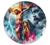 Jésus - Religion Puzzles 1000 Pieces Cadeau Unique Jeu Éduchatif Challenge Toy À De Qualité Supérieure Peinture Art pour Adultes Et Enfants À Partir De 14 Ans 1000pcs (67.5x67.5cm)