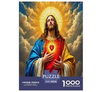 Jésus - Religion Puzzles Jeu De Puzzle Activités Familiales Stimulantes 1000 Pieces Dieu Puzzles Classiques Qualité Premium pour Adultes 38x26cm/1000pcs