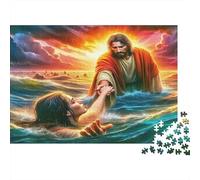 Jésus - ReligionPuzzle De 1000 Pièces pour Adultes Jeux Éduchatifs sacréAmusant Et Difficiles Décorations Intérieures Idée De Cadeau Géniale38x26cm/1000pcs