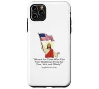 Jésus républicain tenant le drapeau américain protestation Coque pour iPhone 11 Pro Max