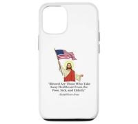 Jésus républicain tenant le drapeau américain protestation Coque pour iPhone 12/12 Pro
