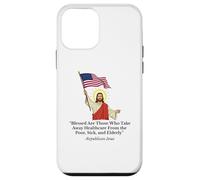 Jésus républicain tenant le drapeau américain protestation Coque pour iPhone 12 mini