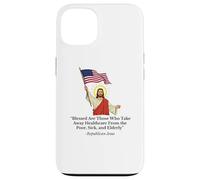 Jésus républicain tenant le drapeau américain protestation Coque pour iPhone 13