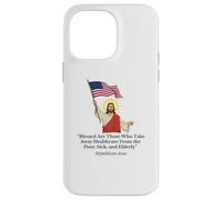 Jésus républicain tenant le drapeau américain protestation Coque pour iPhone 14 Pro Max
