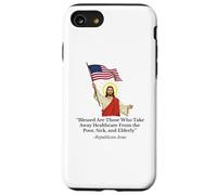 Jésus républicain tenant le drapeau américain protestation Coque pour iPhone SE (2020) / 7 / 8