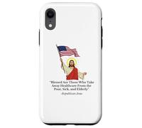 Jésus républicain tenant le drapeau américain protestation Coque pour iPhone XR