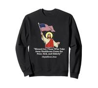 Jésus républicain tenant le drapeau américain protestation Sweatshirt