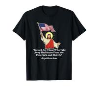 Jésus républicain tenant le drapeau américain protestation T-Shirt