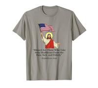 Jésus républicain tenant le drapeau américain protestation T-Shirt