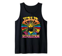 Jesus Revolution Christian Faith Retro Groovy Hippie Flower Débardeur