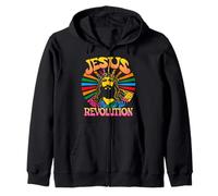 Jesus Revolution Christian Faith Retro Groovy Hippie Flower Sweat à Capuche