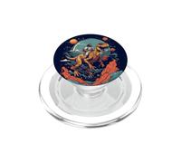 Jesus Riding in Space T-Rex Dinosaure Meme Sci-FI Believers PopSockets PopGrip pour MagSafe