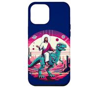 Jesus Riding Space T-Rex Robot Dinosaure Meme Sci-FI Believer Coque pour iPhone 12 Pro Max