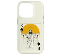 Jésus, Roi de Pique, Carte à Jouer, Foi Chrétienne Coque pour iPhone 14 Pro