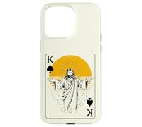 Jésus, Roi de Pique, Carte à Jouer, Foi Chrétienne Coque pour iPhone 15 Pro Max