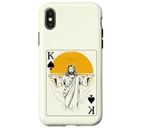 Jésus, Roi de Pique, Carte à Jouer, Foi Chrétienne Coque pour iPhone X/XS