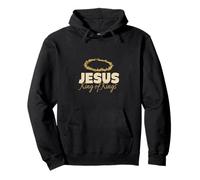 Jésus Roi des Rois Message Spirituel en Typographie Sweat à Capuche