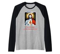 Jésus Sacré-Cœur Jean 14:6 Foi chrétienne Verse de la Bible Manche Raglan
