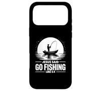 Jesus Said Go Fishing Verse biblique Fisherman Christian Coque pour iPhone 17 Pro Max