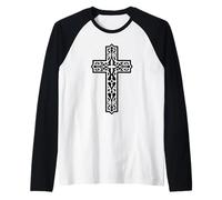 Jésus Sainte Croix religieuse chrétienne Cadeau pour garçons et filles Manche Raglan