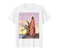 Jésus Satan Temptation par Gustave Dore Colorisé T-Shirt Graphique avec Valeur