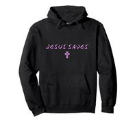 Jésus Sauve Croix subtile chrétienne Minimaliste Foi Dieu Sweat à Capuche