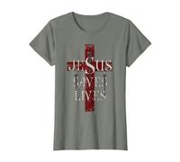 Jésus sauve des vies Foi chrétienne Inspiration religieuse T-Shirt