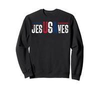 Jésus Sauve - Design Typographique Distressé Sweatshirt