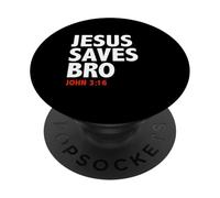 Jésus Sauve frère John 3:16 Chrétien Disciple de Jésus croyant PopSockets PopGrip Adhésif