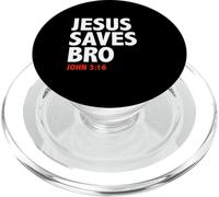 Jésus Sauve frère John 3:16 Chrétien Disciple de Jésus croyant PopSockets PopGrip pour MagSafe