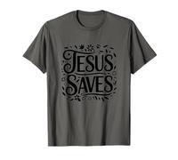 Jésus Sauve la Foi chrétienne ornementale Florale T-Shirt
