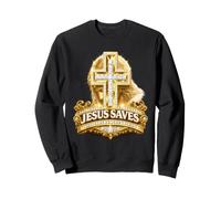 Jésus Sauve la Foi Croix Esprit Positif croyance Religieuse Sweatshirt
