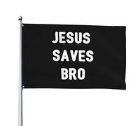 Jésus Sauve Le Christianisme Frérot Drapeau De Bienvenue Drapeaux Décoratif Amusant Bannière Décorative Double Face Pour Balcon D'Intérieur Bureaux 3X5 Ft