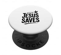 Jésus Sauve Le croyant Foi Espoir Chrétien PopSockets PopGrip Adhésif