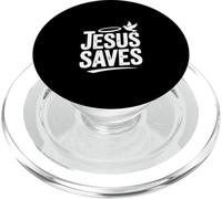 Jésus Sauve Le croyant Foi Espoir Chrétien PopSockets PopGrip pour MagSafe
