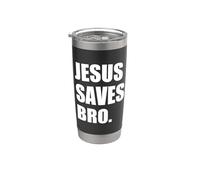 Jésus sauve mon frère Gobelet isotherme en acier inoxydable double paroi