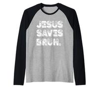 Jésus sauve mon frère Manche Raglan
