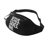 Jésus Sauve Mon Frère Sac Banane Unisexe Sac À Bandoulière Réglable Sacoche Ceinture Pour Vacances Homme Camping 14X35Cm