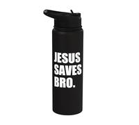Jésus sauve mon frère Stainless Steel Insulated Water Bottle