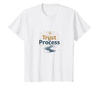 Jésus Sauve : Trust The Process Christian Faith Citation T-Shirt, Enfant, Blanc, 2 Ans
