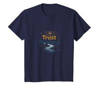 Jésus Sauve : Trust The Process Christian Faith Citation T-Shirt, Enfant, Bleu Marine, 6 Ans