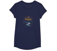 Jésus Sauve : Trust The Process Christian Faith Citation T-Shirt, Fille, Bleu Marine, L