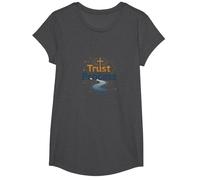 Jésus Sauve : Trust The Process Christian Faith Citation T-Shirt, Fille, Chiné Foncé, S