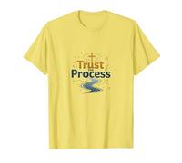 Jésus Sauve : Trust The Process Christian Faith Citation T-Shirt, Homme, Citron, S