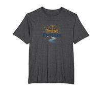 Jésus Sauve : Trust The Process Christian Faith Citation T-Shirt, Homme Grandes Tailles, Chiné Foncé, 2X Tall