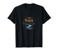 Jésus Sauve : Trust The Process Christian Faith Citation T-Shirt, Homme, Noir, 6XL