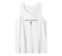 Jesus Saved Me Minimalist Faith Jésus Cool Christian Débardeur